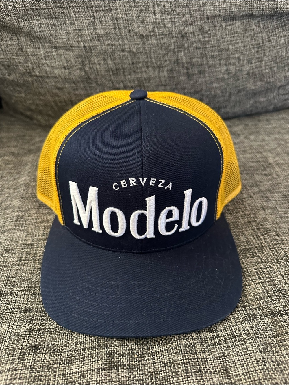 ModelCo Navy and Yellow Mesh Trucker Hat